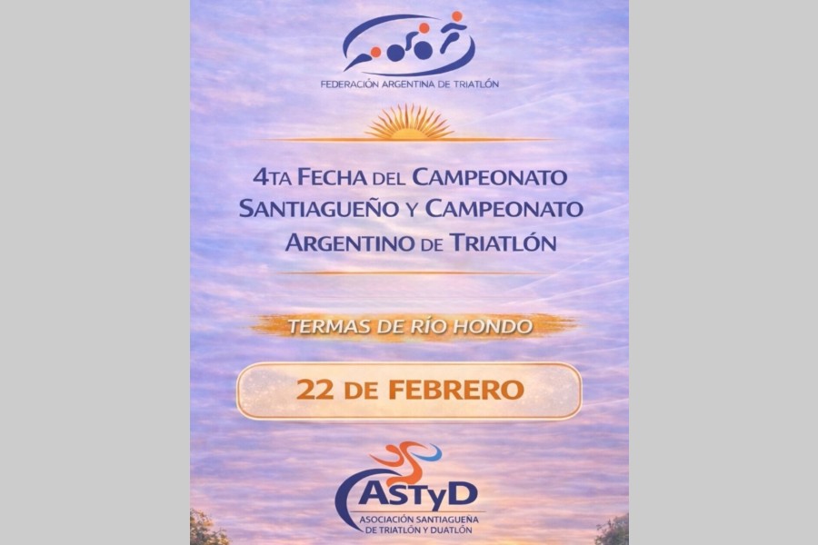 Termas de Río Hondo recibe la 4ª fecha del Campeonato Santiagueño y Argentino de Triatlón