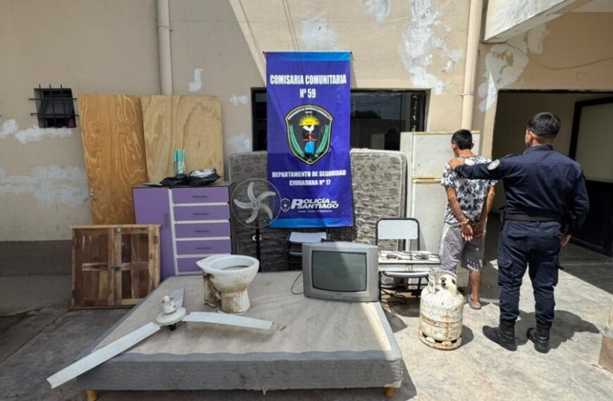Exitoso procedimiento en el barrio General Paz: Recuperan muebles y electrodomésticos robados