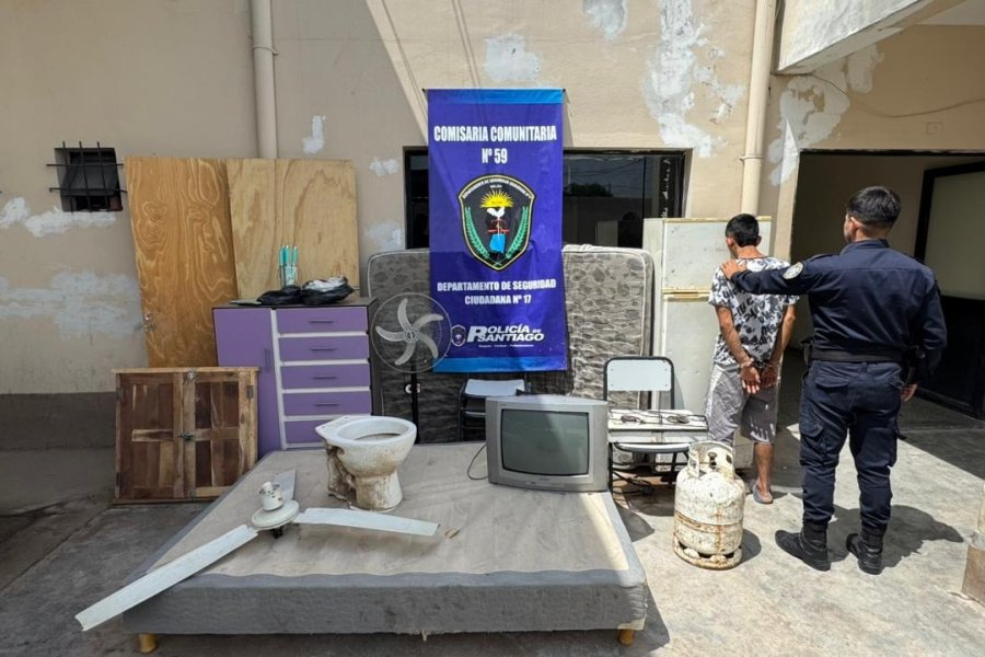 Exitoso procedimiento en el barrio General Paz: Recuperan muebles y electrodomésticos robados
