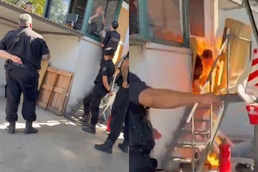 Rosario: Un trabajador se prendió fuego frente a una empresa en reclamo por sueldos adeudados