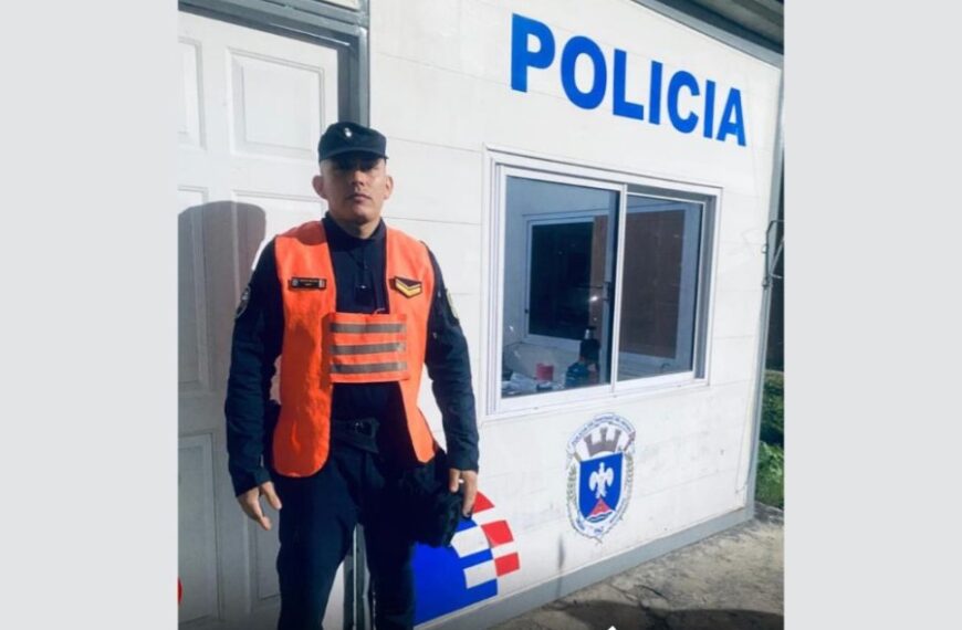 Héroe en acción: Policía salvó a una beba que convulsionaba en el barrio Jorge Newbery