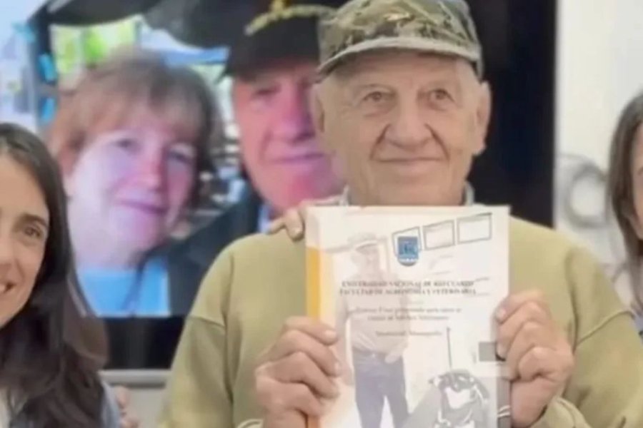 A los 82 años, cumplió su sueño: Se recibió de veterinario y emocionó al país
