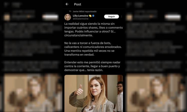 Milei interviene en la interna oficialista y respalda a Lemoine en su disputa contra el «Gordo Dan»