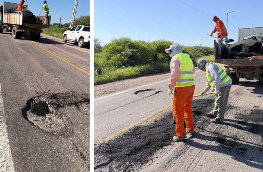 Municipios intervienen la Ruta 34 con tareas de bacheo ante el deterioro vial
