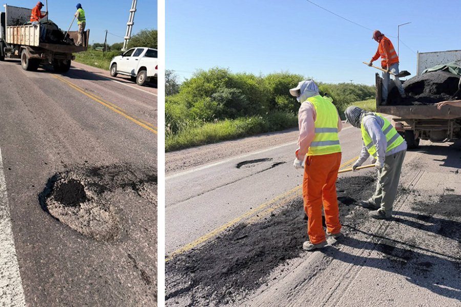 Municipios intervienen la Ruta 34 con tareas de bacheo ante el deterioro vial