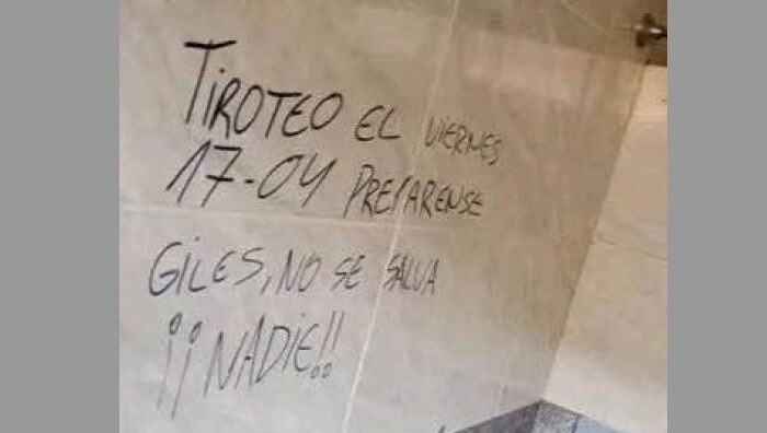 Alerta en escuelas de la provincia por amenazas de tiroteos: Investigan pintadas en varios establecimientos