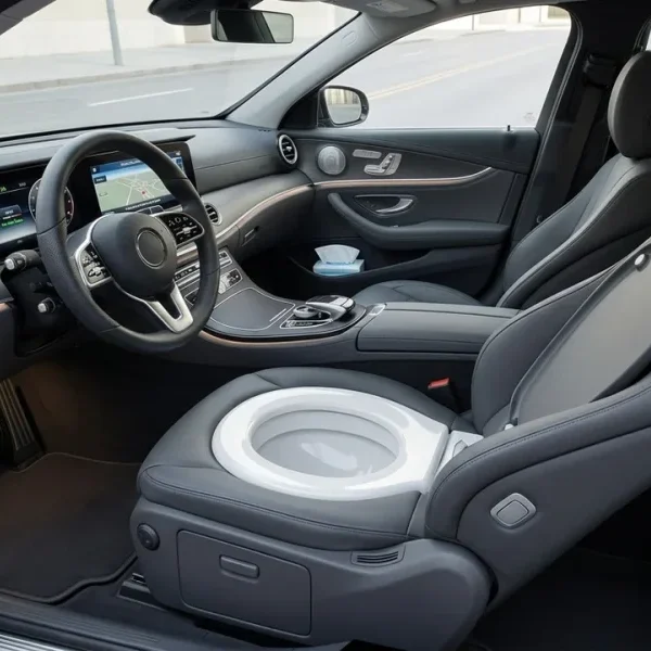 Una automotriz china patentó un auto con “inodoro a bordo” para viajes largos