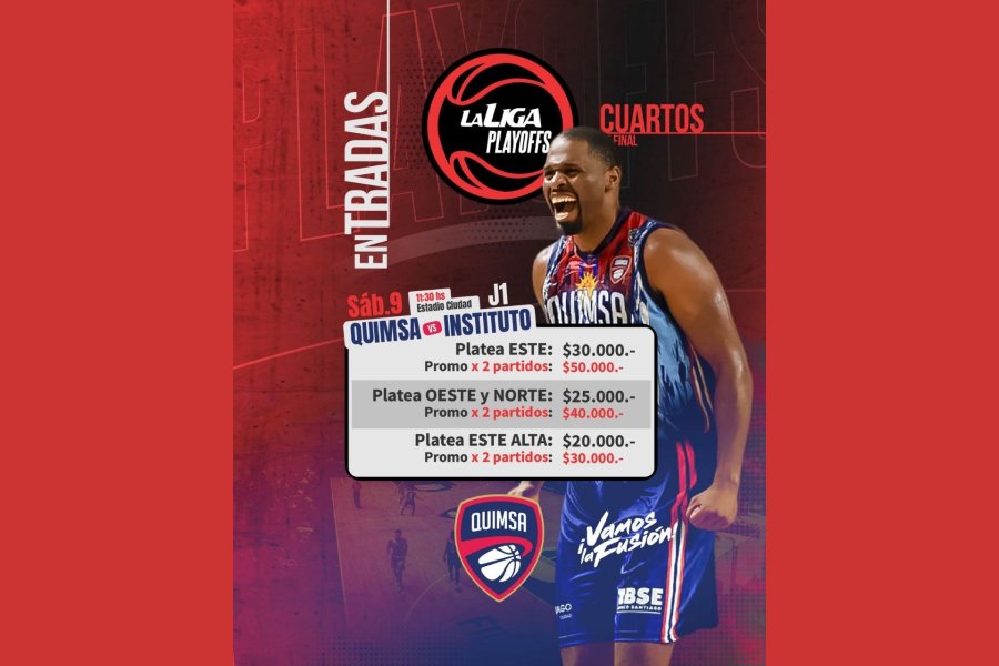 Quimsa confirmó cómo será la venta de entradas para el arranque de los playoffs ante Instituto