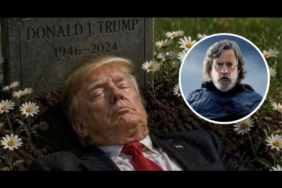 Mark Hamill quedó en el centro de la polémica tras publicar una imagen de Trump en una tumba