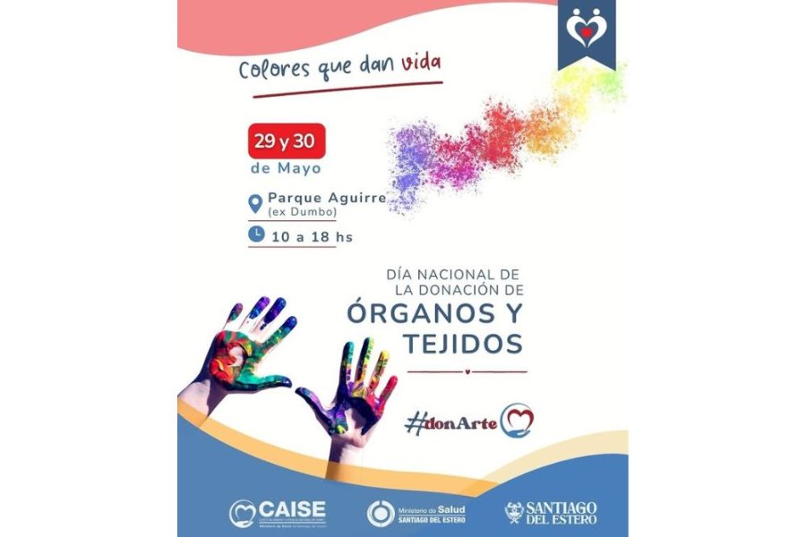El CAISE invita a «Colores que dan vida» por el Dia Nacional de la Donacion de Organos