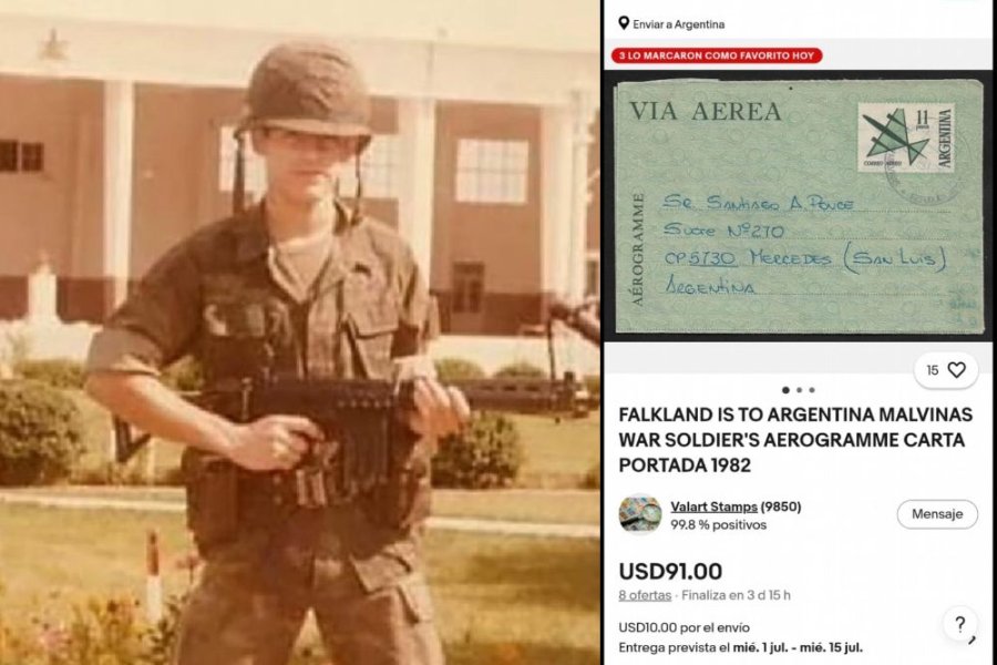 Un veterano de Malvinas logro frenar la subasta de una carta que le habian robado