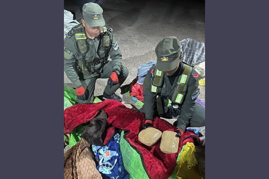 Detectaron 12 kilos de cocaína ocultos entre las mantas de la pasajera de un colectivo Detectaron 12 kilos de cocaína ocultos entre las mantas de la pasajera de un colectivo