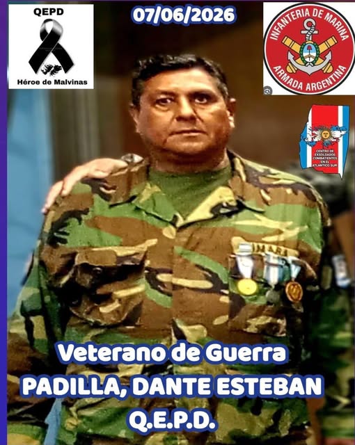 Pesar en Santiago del Estero por el fallecimiento del veterano de guerra y héroe de Malvinas Dante Esteban Padilla Pesar en Santiago del Estero por el fallecimiento del veterano de guerra y héroe de Malvinas Dante Esteban Padilla
