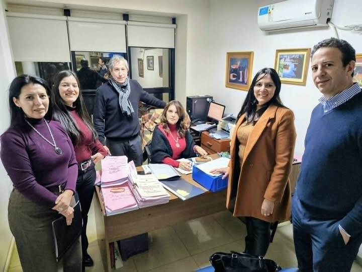 Los letrados Suárez, Corlli y Funes formalizaron las candidaturas municipales en los diferentes departamentos ante la secretaría de la Dra. María José Moyano