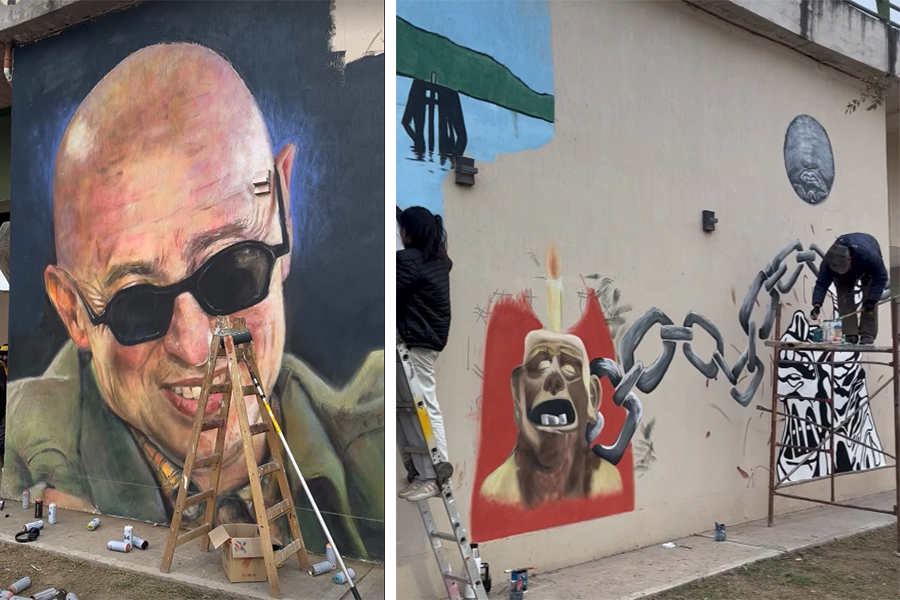 El espacio municipal del Parque Aguirre recibe a fanáticos del rock nacional para inaugurar una obra de Ángel Taboada y compartir clásicos ricoteros en vivo