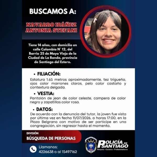 Las dependencias de la Comisaría de la Mujer y la Familia y la División Búsqueda de Personas activaron los protocolos de localización tras la denuncia radicada por sus tutores