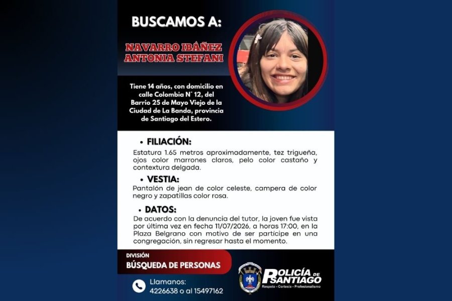 Las dependencias de la Comisaría de la Mujer y la Familia y la División Búsqueda de Personas activaron los protocolos de localización tras la denuncia radicada por sus tutores