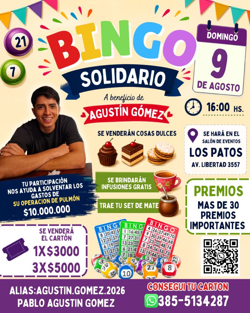 Agustín necesita la ayuda de todos Agustín necesita la ayuda de todos