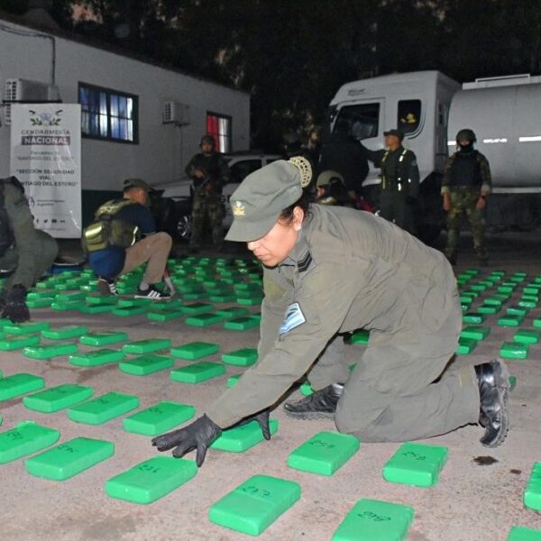 Incautan 446 kilos de cocaína que venían de Salta y ya estaban en Santiago