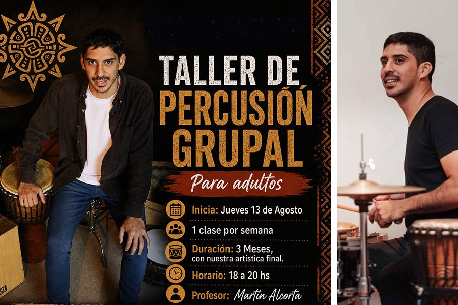 Taller de percusión grupal para adultos inicia en Santiago del Estero