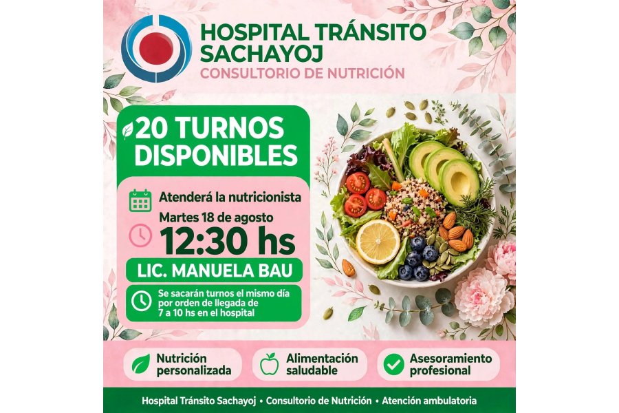 El Hospital de Sachayoj suma atención nutricional y realizó una jornada médica junto a una fundación
