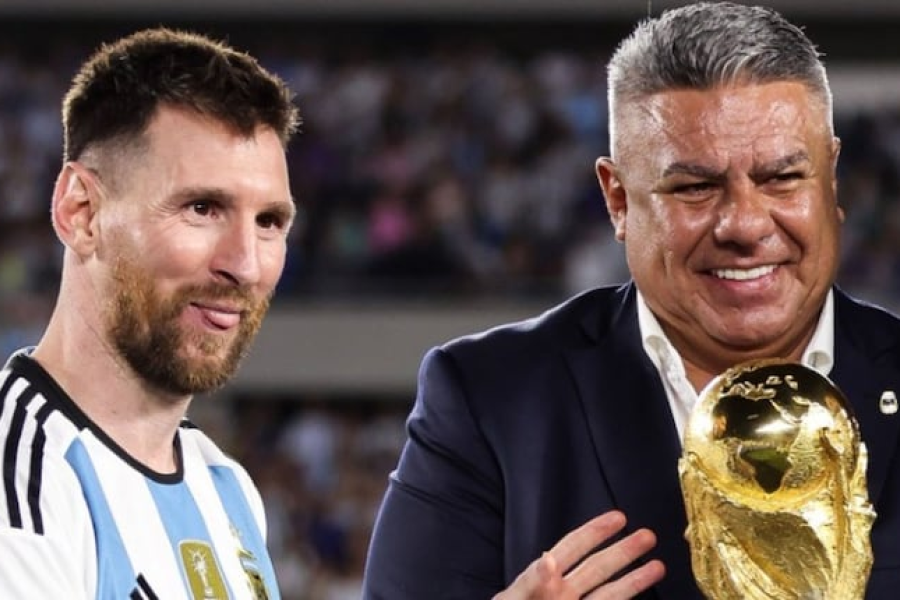 Despedida de Claudio «Chiqui» Tapia a Lionel Messi tras su retiro de la Selección Argentina
