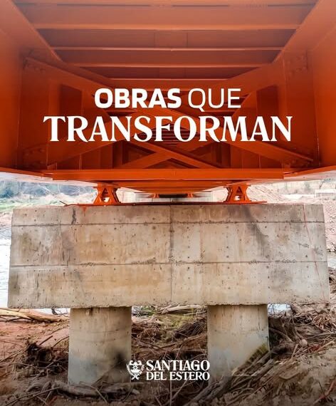 Inauguraron un nuevo puente sobre el río Horcones que vinculará a localidades del departamento Pellegrini