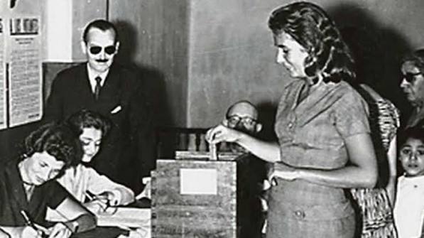 Sanción de la Ley de Voto Femenino en la Argentina impulsada por Eva Perón