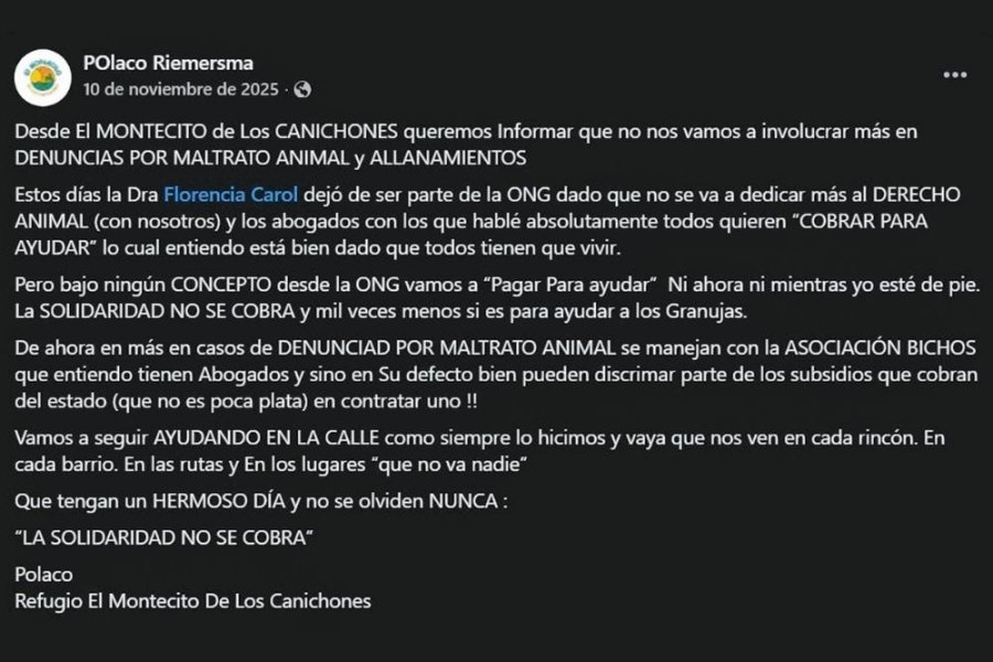 Contradicciones y vacíos de autoridad en la representación legal del refugio El Montecito