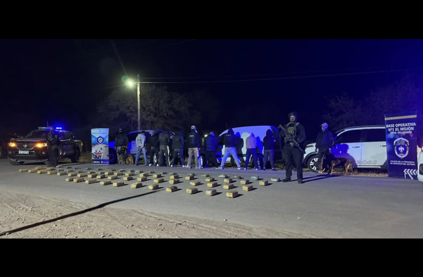Desarticulan una red narco y secuestran 58 kilos de marihuana en el departamento Copo