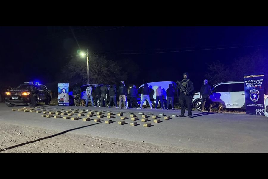 Desarticulan una red narco y secuestran 58 kilos de marihuana en el departamento Copo