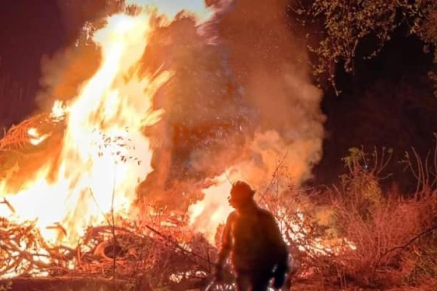 Bomberos Voluntarios sofocaron un incendio forestal en las inmediaciones de un camping en Las Termas de Río Hondo