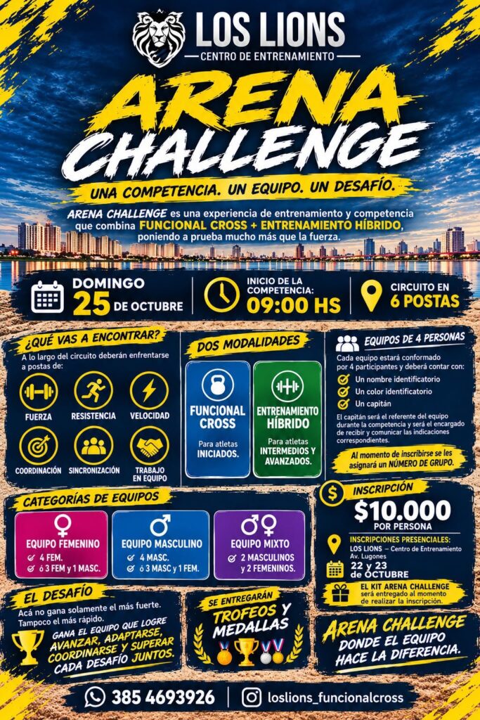 La Costanera Norte será sede de la primera edición de la competencia deportiva ARENA CHALLENGE La Costanera Norte será sede de la primera edición de la competencia deportiva ARENA CHALLENGE