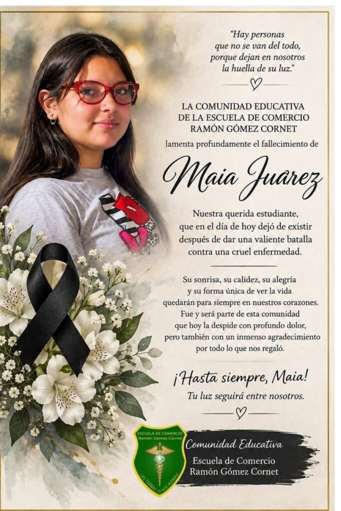 Pesar e institucionalización del duelo comunitario por el deceso de una estudiante en Las Termas de Río Hondo
