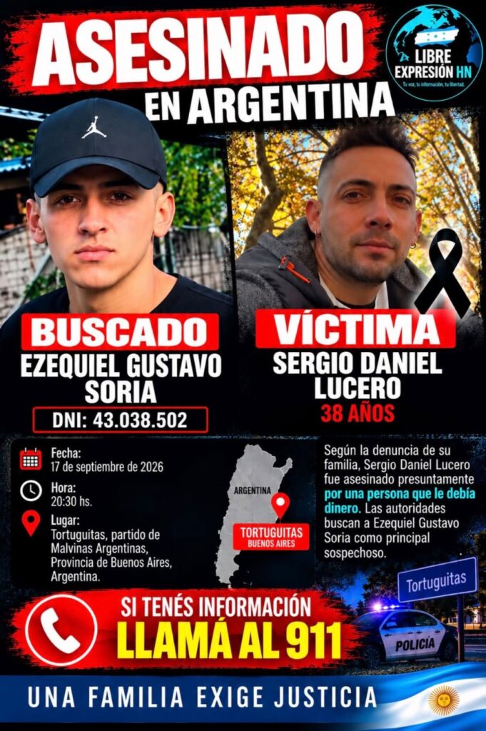 Buscan a un sospechoso por el crimen de un trabajador en Buenos Aires y piden colaboración para localizarlo en Santiago del Estero Buscan a un sospechoso por el crimen de un trabajador en Buenos Aires y piden colaboración para localizarlo en Santiago del Estero