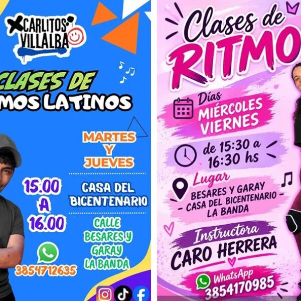 Música y movimiento en La Banda: clases de ritmos, cuatro días a la semana, en la Casa del Bicentenario